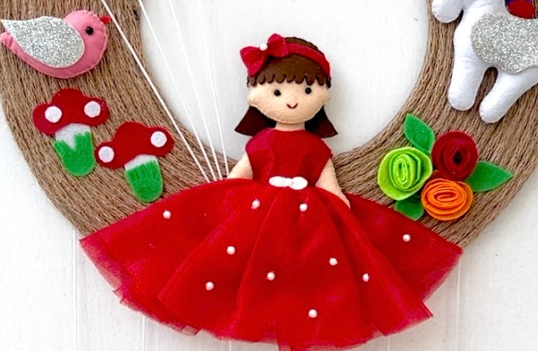 Kids hanging -Jute base Girl hanging