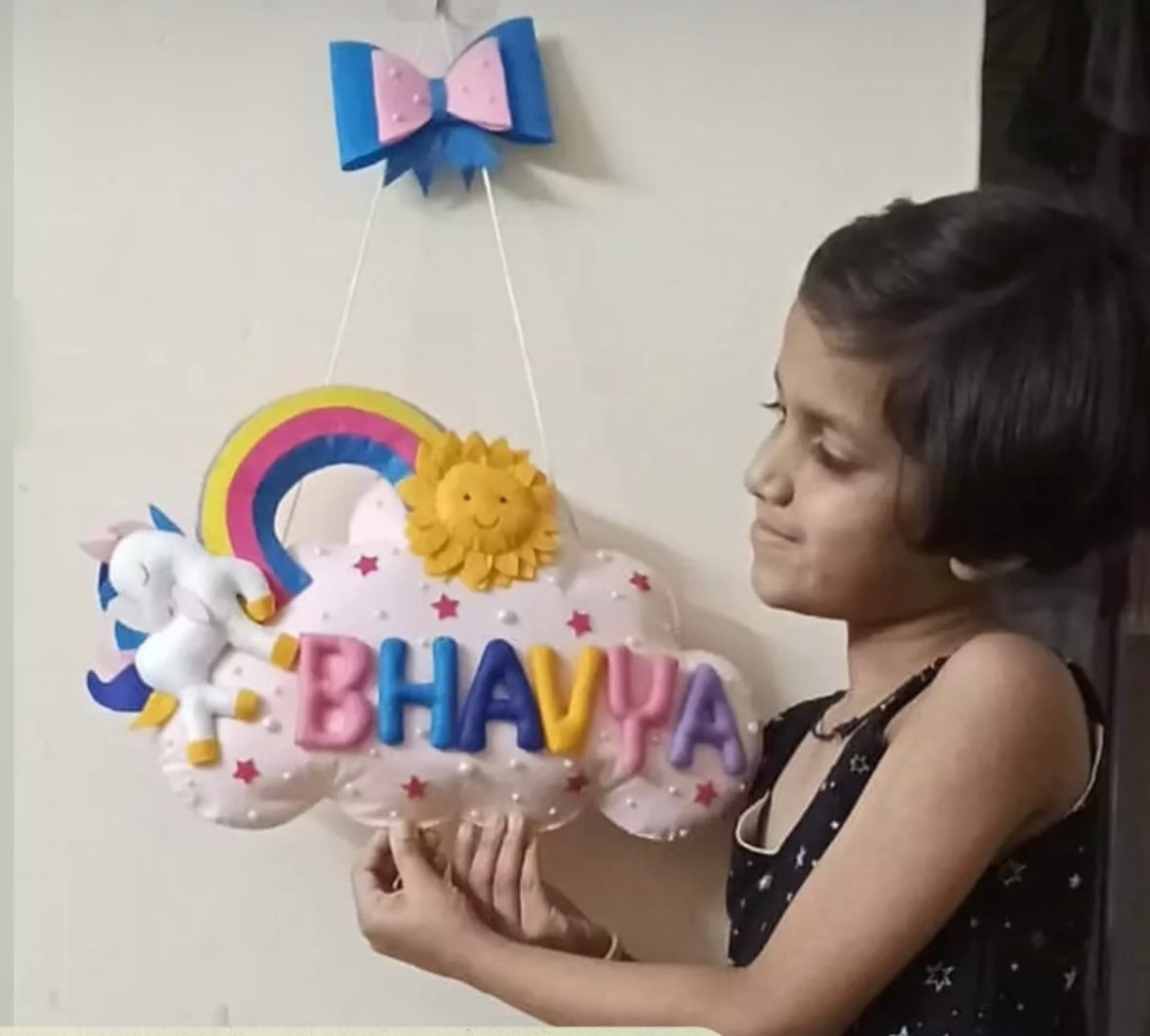 Kids hanging -Pink cloud Unicorn
