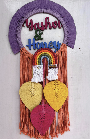 Name wall hanging-Macrame