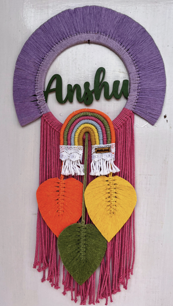 Name wall hanging-Macrame