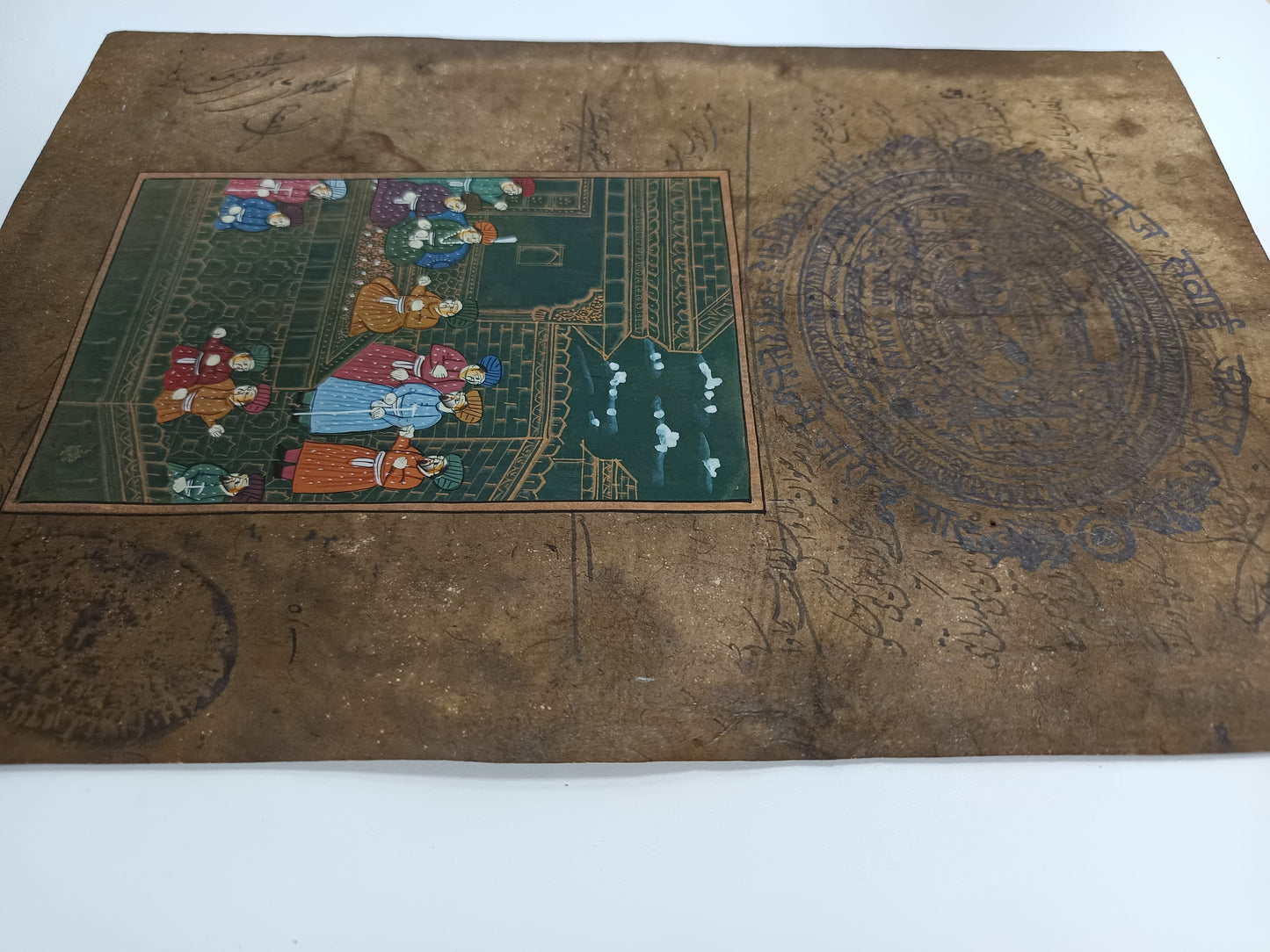 Mughal darbar on stamp paper