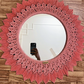 Macrame round mirror
