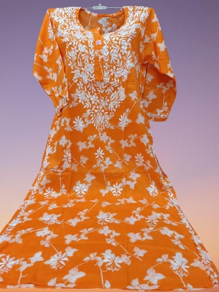 Lucknow special Chikankari-Hand embroidered Women Kurti