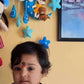 Kids hanging -Boy/Girl on Moon (BLUE)