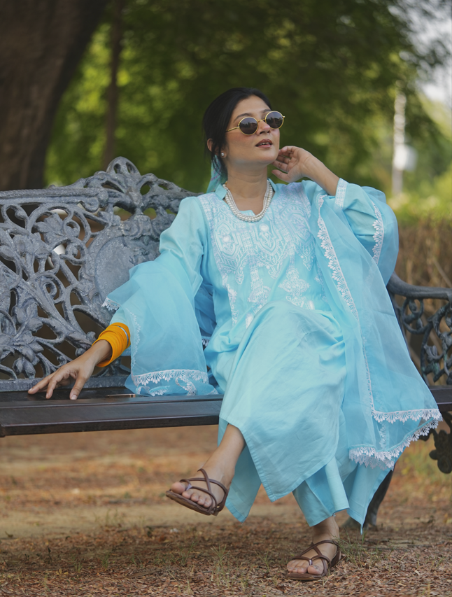 Hand embroidered Aari work Suit