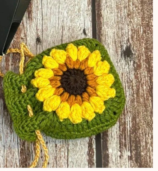 Sunflower airpod/earpod potli/ mini pouch