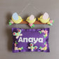 Personalized Handmade Kids name hanging-The Bird Family Name