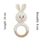 Happy Threads | Cuddly Bunnies Ring Rattle-Gentle & Safe Crochet Toy for Newborns